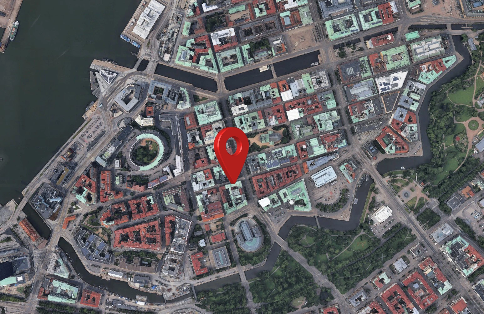 Här ligger LM - innanför vallgraven, mitt i Göteborg!